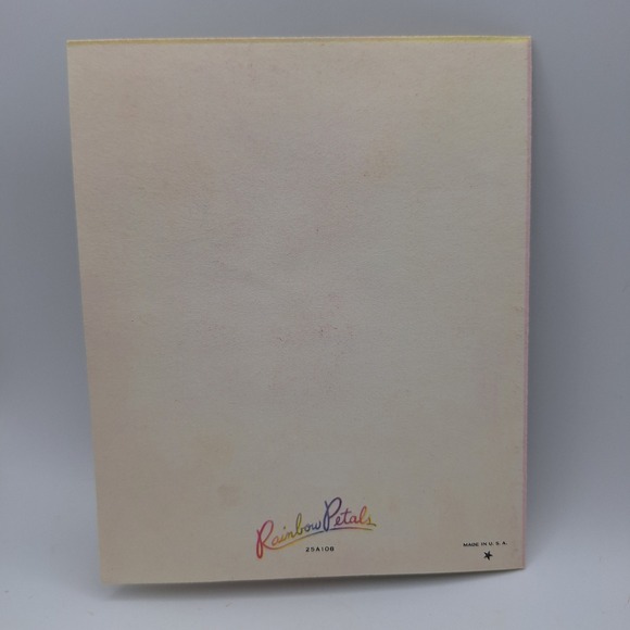 Vintage Rainbow Petals Happy Birthday Card Pink Rose Textured Glitter Sentiments - Picture 6 of 8